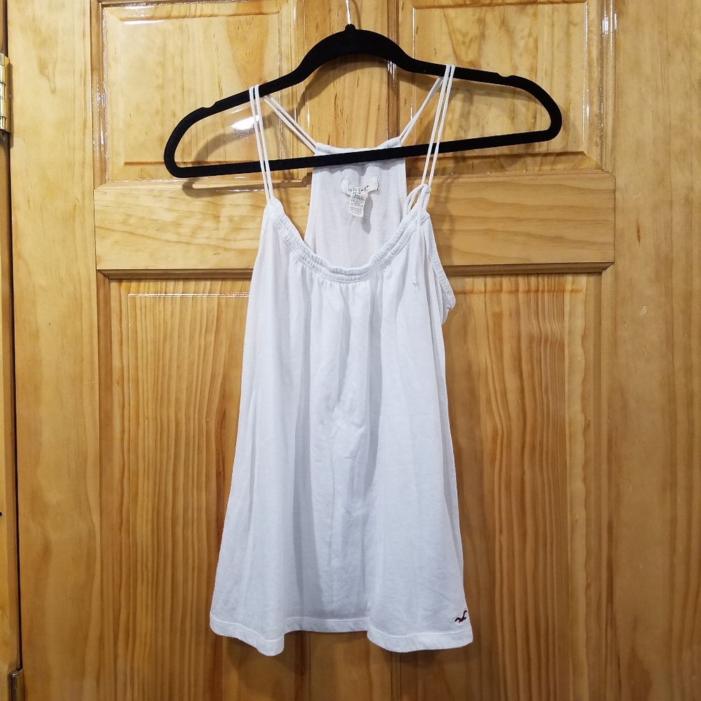Hollister white tank top size s!